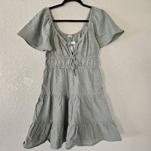 Cotton On Peyton Babydoll Mini Dress In Color Sage Size Small BRAND NEW!!!!